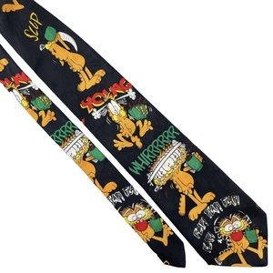 Vintage Garfield Addicted to Caffeine Coffee Necktie
